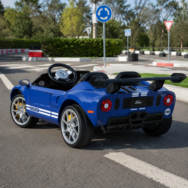 Детский электромобиль Ford GT M 6107EBLR-4 синий, 4 мотора по 90W, Bluetooth, кожа mp-328335 фото