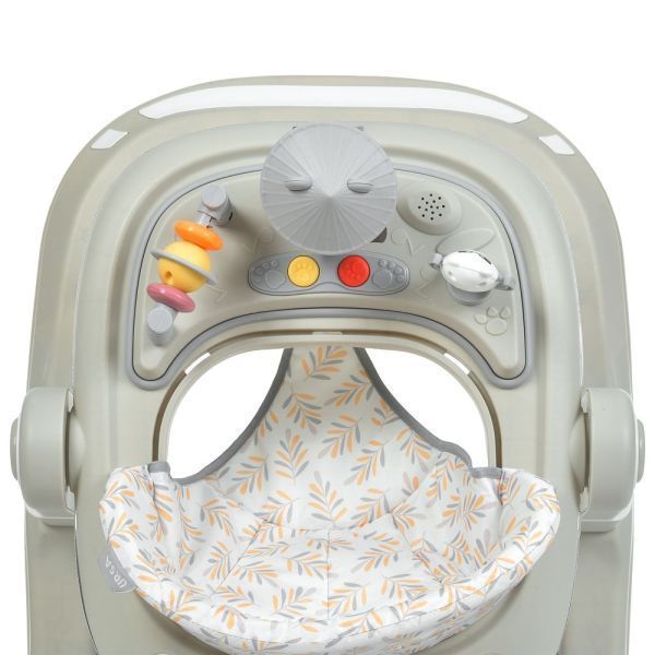 Ходунки ME 1200 URSA Beige 2в1 муз., пушер, колеса 6шт, світло, на бат-ці, в кор, бежевий mp-330631 фото