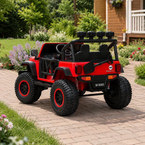 Джип M 6065EBLR-3 2.4G на радиоуправлении, 1акум24V7AH, 2мотора45W, BLUETOOTH, EVA, музыка, шкіра, свет, червоний mp-308892 фото