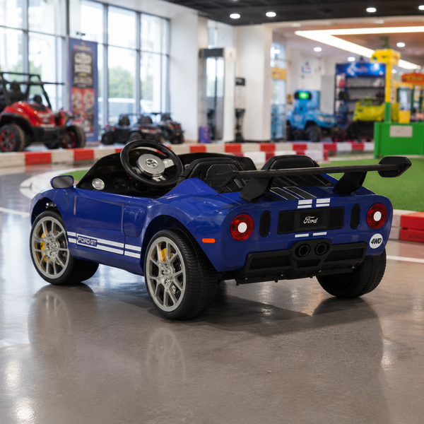 Детский электромобиль Ford GT M 6107EBLR-4 синий, 4 мотора по 90W, Bluetooth, кожа mp-328335 фото