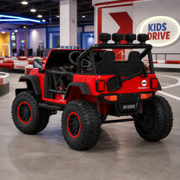 Джип M 6065EBLR-3 2.4G на радиоуправлении, 1акум24V7AH, 2мотора45W, BLUETOOTH, EVA, музыка, шкіра, свет, червоний mp-308892 фото