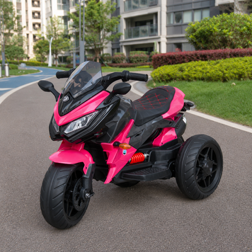 Дитячий мотоцикл BMW K1300S Bambi M 4274ELR-8, на радіокеруванні, рожевий, 2 мотори по 35W, EVA, екошкіра, MP3, USB, TF mp-335917 фото
