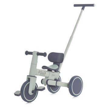 Велосипед детский ME 1202 FOLDI Slate Green 3в1, 3 цв EVA 8д., родительская ручка, серо-зеленый mp-310753 фото