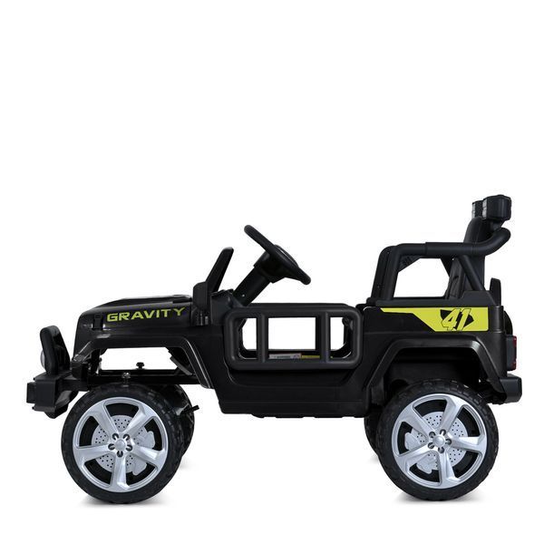 Дитячий електромобіль Джип Bambi Racer M 5103 EBLR-2 Jeep, 2 мотори по 40W, EVA, сидіння з екошкіри, MP3, Bluetooth, чорний mp-293795 фото