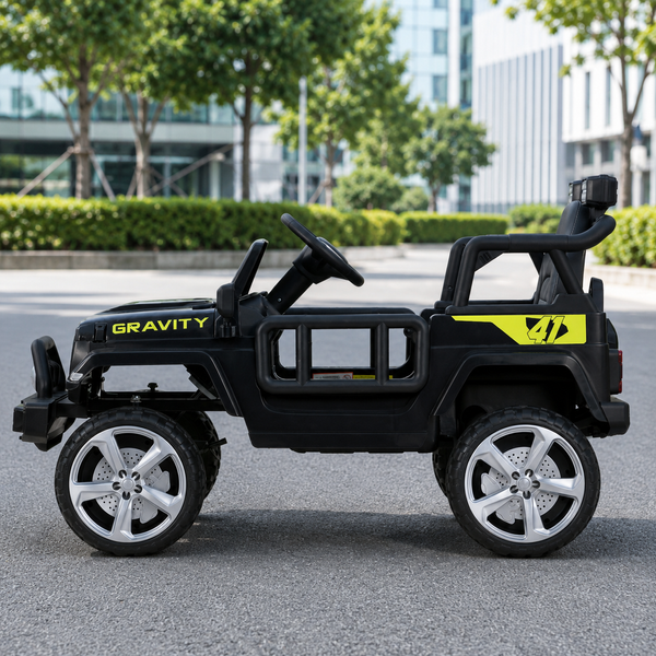 Дитячий електромобіль Джип Bambi Racer M 5103 EBLR-2 Jeep, 2 мотори по 40W, EVA, сидіння з екошкіри, MP3, Bluetooth, чорний mp-293795 фото