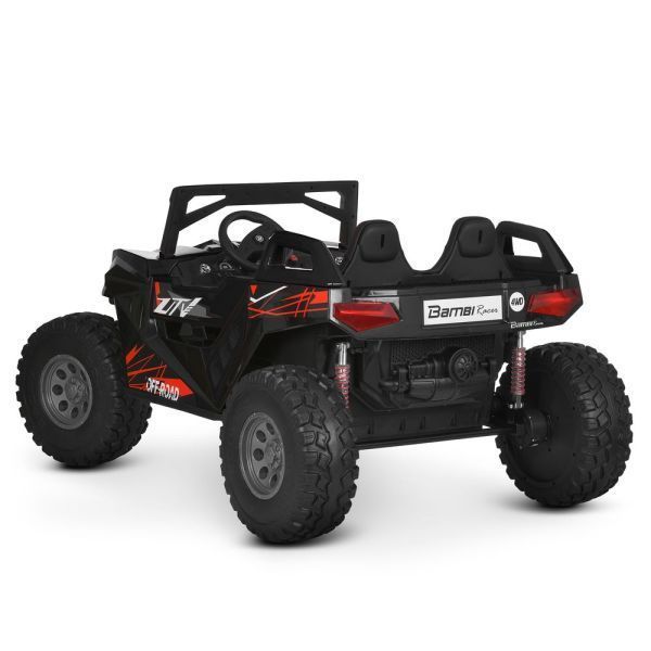 Джип M 6291EBLR-2(24V) (1шт) 2,4G, 4мотори35W, 2акум12V7AH, MP3, USB, BLUETOOTH, EVA, TF, шкіра, свет, музыка, чорний mp-330397 фото