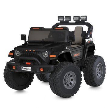 Джип M 6204EBLR-2(24V) 1шт 2, 4G, 4мотори45W, 2акум12V7AH, MP3, USB, BLUETOOTH, EVA, TF, шкіра, свет, музыка, чорний mp-317865 фото