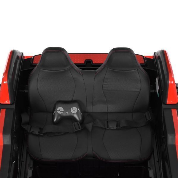 Джип M 6291EBLR-3(24V) (1шт) 2,4G, 4мотори35W, 2акум12V7AH, MP3, USB, BLUETOOTH, EVA, TF, шкіра, свет, музыка, червоний mp-330398 фото
