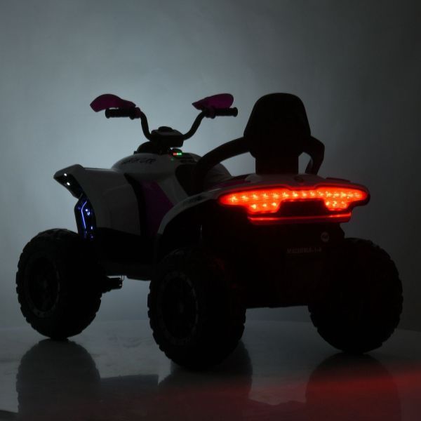 Квадроцикл M 6222EBLR-1-4 2,4G на радіокеруванні, 1*12V10AH, 4*35W, MP3, USB, TF, BLUETOOTH, EVA, шкіра, музика, світло, біло-блакитний mp-319901 фото