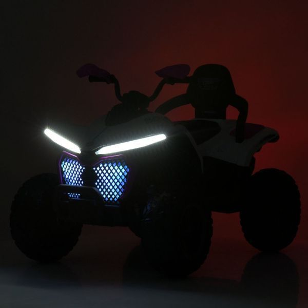 Квадроцикл M 6222EBLR-1-4 2,4G на радіокеруванні, 1*12V10AH, 4*35W, MP3, USB, TF, BLUETOOTH, EVA, шкіра, музика, світло, біло-блакитний mp-319901 фото
