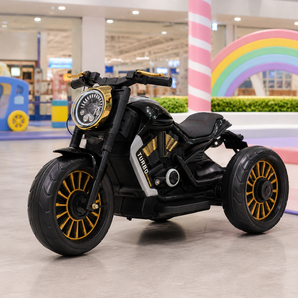 Дитячий мотоцикл Bambi M 5048ELR-2 Harley-Davidson V-Rod чорний, з пультом керування, 2 мотори по 25W, EVA, шкіра, MP3, USB, Bluetooth mp-337090 фото