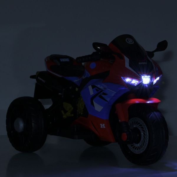 Дитячий мотоцикл Honda CBR1000RR Fireblade M 6220ELR-1, 2 мотори по 35W, EVA, шкіра, Bluetooth, MP3, білий mp-320514 фото