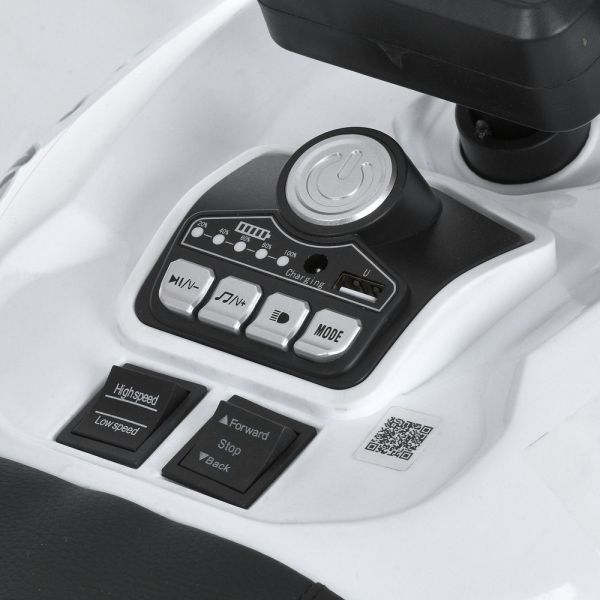 Квадроцикл M 6222EBLR-1-4 2,4G на радіокеруванні, 1*12V10AH, 4*35W, MP3, USB, TF, BLUETOOTH, EVA, шкіра, музика, світло, біло-блакитний mp-319901 фото