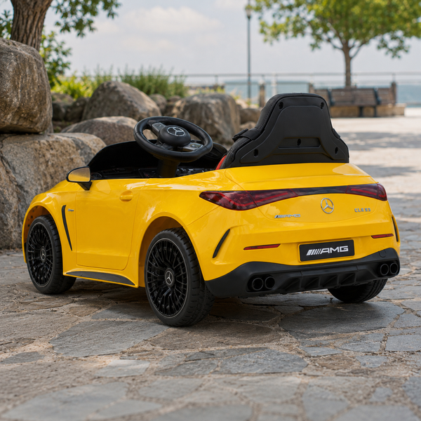 Детский электромобиль Mercedes-AMG CLE 53 Cabriolet M 6292EBLR-6 желтый, 4 мотора по 25W, EVA, кожа, MP3, USB, Bluetooth mp-330347 фото