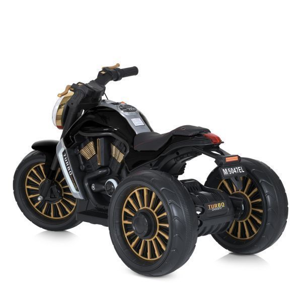 Дитячий мотоцикл Bambi M 5048ELR-2 Harley-Davidson V-Rod чорний, з пультом керування, 2 мотори по 25W, EVA, шкіра, MP3, USB, Bluetooth mp-337090 фото