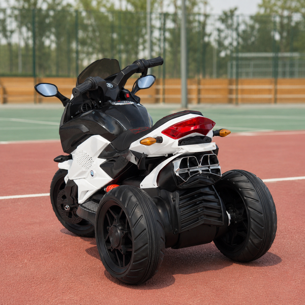 Детский мотоцикл BMW K1300S Bambi M 4274ELR-1, на радиоуправлении, белый, 2 мотора по 35W, EVA, кожа, MP3, USB, TF mp-335945 фото