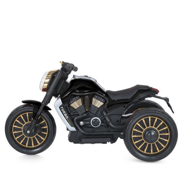 Дитячий мотоцикл Bambi M 5048ELR-2 Harley-Davidson V-Rod чорний, з пультом керування, 2 мотори по 25W, EVA, шкіра, MP3, USB, Bluetooth mp-337090 фото