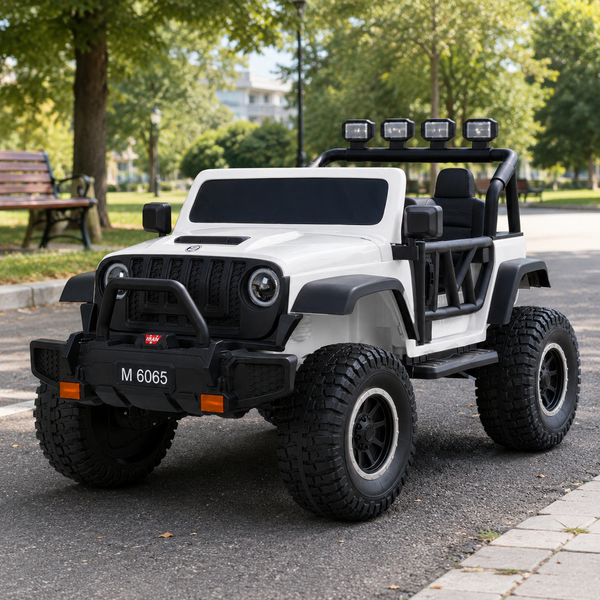 Джип M 6065EBLR-1 2.4G на радиоуправлении, 1акум24V7AH, 2мотора45W, BLUETOOTH, EVA, музыка, шкіра, свет, білий mp-309110 фото
