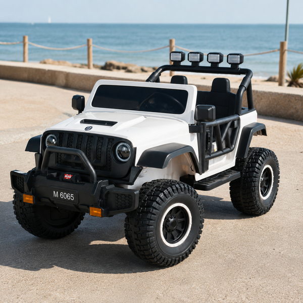 Джип M 6065EBLR-1 2.4G на радиоуправлении, 1акум24V7AH, 2мотора45W, BLUETOOTH, EVA, музыка, шкіра, свет, білий mp-309110 фото