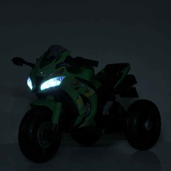 Дитячий мотоцикл Kawasaki Ninja ZX-10R M 5806EL-11 сірий, 2 мотори по 35W, EVA, шкіра, MP3, Bluetooth mp-296293 фото