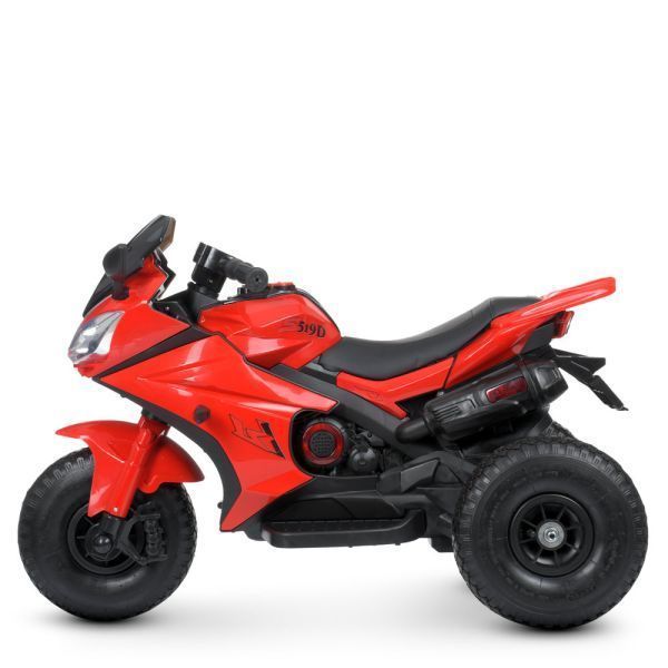 Дитячий мотоцикл Yamaha YZF-R1 Bambi M 4840ALR-3 червоний з пультом керування, 2 мотори по 25W, гумові колеса, шкіра, MP3 mp-336483 фото
