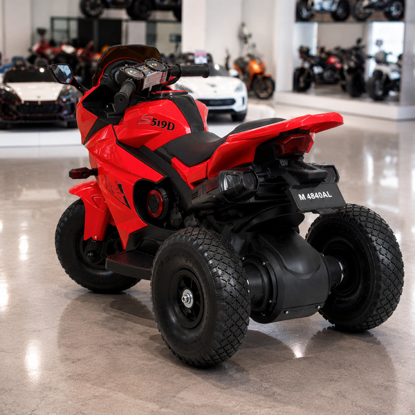 Дитячий мотоцикл Yamaha YZF-R1 Bambi M 4840ALR-3 червоний з пультом керування, 2 мотори по 25W, гумові колеса, шкіра, MP3 mp-336483 фото