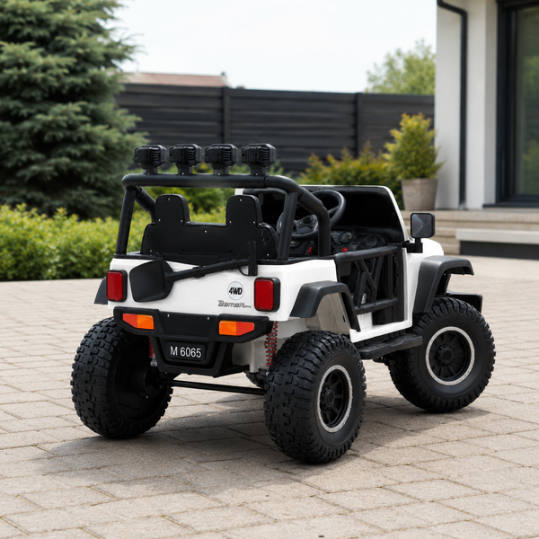 Джип M 6065EBLR-1 2.4G на радиоуправлении, 1акум24V7AH, 2мотора45W, BLUETOOTH, EVA, музыка, шкіра, свет, білий mp-309110 фото