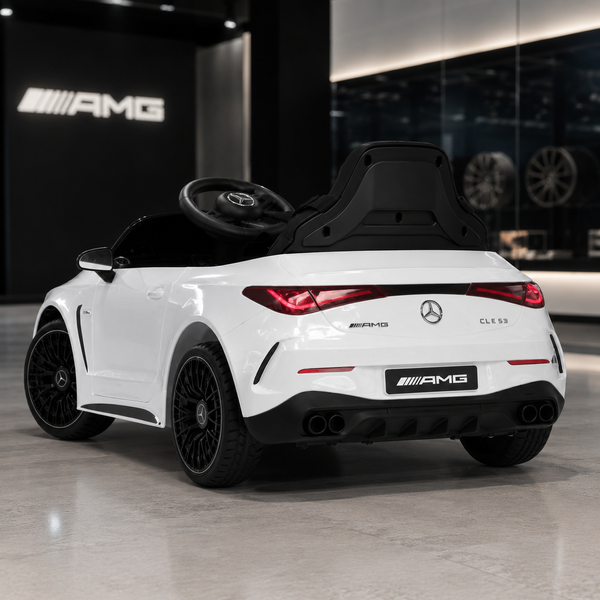 Детский электромобиль Mercedes-AMG CLE 53 Cabriolet M 6292EBLR-1, 4 мотора по 25W, EVA, кожа, MP3, USB, Bluetooth, белый mp-330357 фото