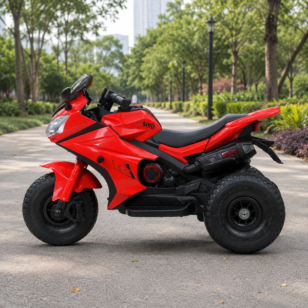 Дитячий мотоцикл Yamaha YZF-R1 Bambi M 4840ALR-3 червоний з пультом керування, 2 мотори по 25W, гумові колеса, шкіра, MP3 mp-336483 фото