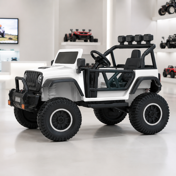 Джип M 6065EBLR-1 2.4G на радиоуправлении, 1акум24V7AH, 2мотора45W, BLUETOOTH, EVA, музыка, шкіра, свет, білий mp-309110 фото