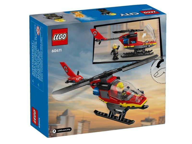 Конструктор LEGO City Пожежний рятувальний гелікоптер, 85 деталей 60411 bab-395853 фото