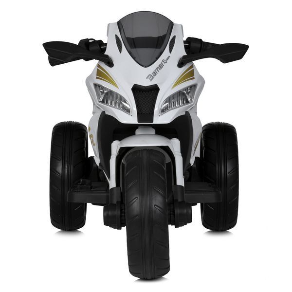 Дитячий мотоцикл Kawasaki Ninja ZX-10R M 5806EL-1 білий, 2 мотори по 35W, EVA, шкіра, MP3, Bluetooth mp-296292 фото