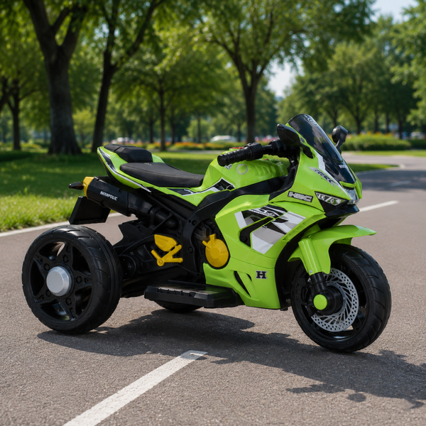 Детский мотоцикл Honda CBR1000RR Fireblade M 6220ELR-5, 2 мотора по 35W, EVA, кожа, Bluetooth, MP3, зеленый mp-320516 фото