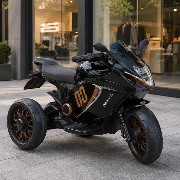 Детский мотоцикл Kawasaki Ninja M 5050ELR-2 на радиоуправлении, черный, 2 мотора по 25W, EVA, кожа, MP3, USB, свет и музыка mp-337107 фото