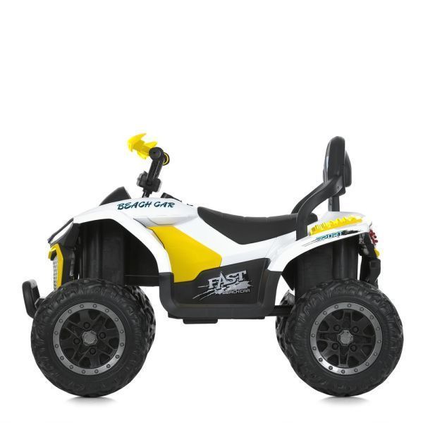 Квадроцикл M 6222EBLR-1-6 2,4G на радіокеруванні, 1*12V10AH, 4*35W, MP3, USB, TF, BLUETOOTH, EVA, шкіра, музика, світло, біло-жовтий mp-319903 фото
