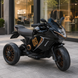 Детский мотоцикл Kawasaki Ninja M 5050ELR-2 на радиоуправлении, черный, 2 мотора по 25W, EVA, кожа, MP3, USB, свет и музыка mp-337107 фото 3