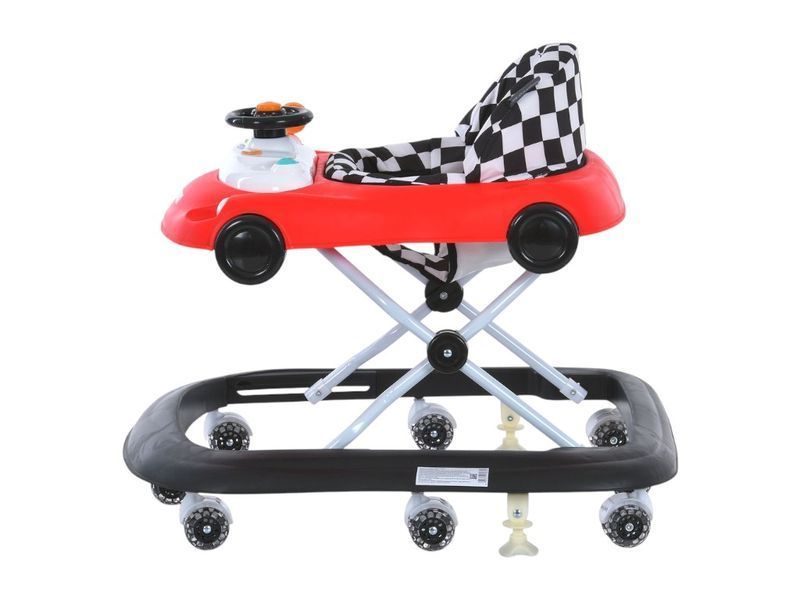 Ходунки El Camino ME 1216 CAR WAY Red-Black, музыка, стопор, 8 колес, El Camino bab-375155 фото