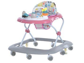 Ходунки El Camino ME 1215 SIMPLY Pink, музичні, 8 коліс, стопор, на батарейках, рожеві bab-375153 фото