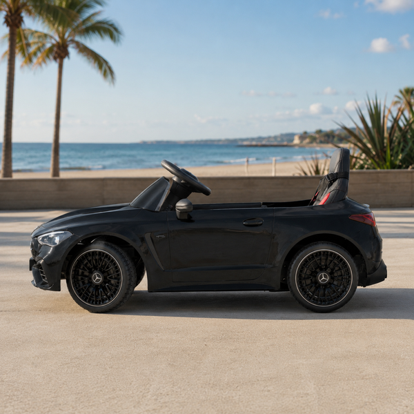 Детский электромобиль Mercedes-AMG CLE 53 Cabriolet M 6292EBLR-2, 4 мотора по 25W, EVA, кожа, Bluetooth, черный mp-330359 фото