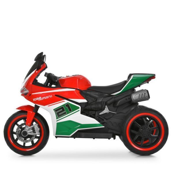 Детский мотоцикл Ducati M 6264EL-3 красный, 2 мотора по 35W, EVA, кожа, Bluetooth, MP3 mp-330433 фото