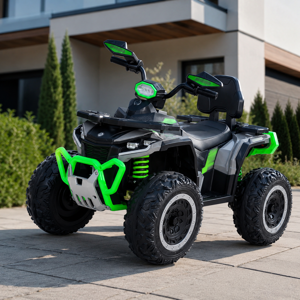 Детский квадроцикл M 6276EBLR-5 Bambi Racer зеленый, 4 мотора по 35W, EVA, кожа, Bluetooth, MP3, USB mp-329935 фото