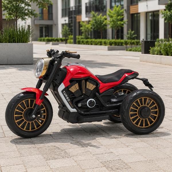 Дитячий мотоцикл Bambi M 5048ELR-3 Harley-Davidson V-Rod червоний, з пультом керування, 2 мотори по 25W, EVA, шкіра, MP3, USB, Bluetooth mp-337091 фото
