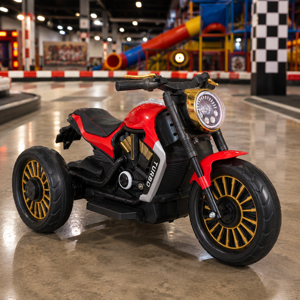Дитячий мотоцикл Bambi M 5048ELR-3 Harley-Davidson V-Rod червоний, з пультом керування, 2 мотори по 25W, EVA, шкіра, MP3, USB, Bluetooth mp-337091 фото