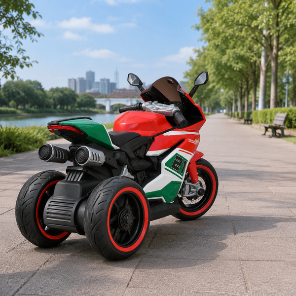 Детский мотоцикл Ducati M 6264EL-3 красный, 2 мотора по 35W, EVA, кожа, Bluetooth, MP3 mp-330433 фото