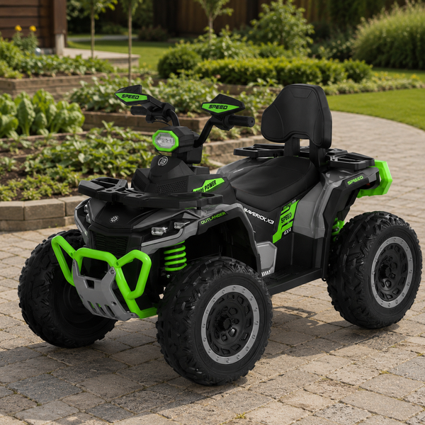Детский квадроцикл M 6276EBLR-5 Bambi Racer зеленый, 4 мотора по 35W, EVA, кожа, Bluetooth, MP3, USB mp-329935 фото