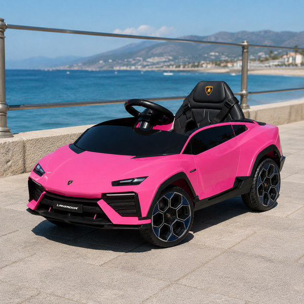 Дитячий електромобіль Lamborghini Lanzador Concept M 6293EBLR-8 рожевий, 4 мотори по 25W, EVA, шкіра, MP3, USB, Bluetooth mp-330362 фото