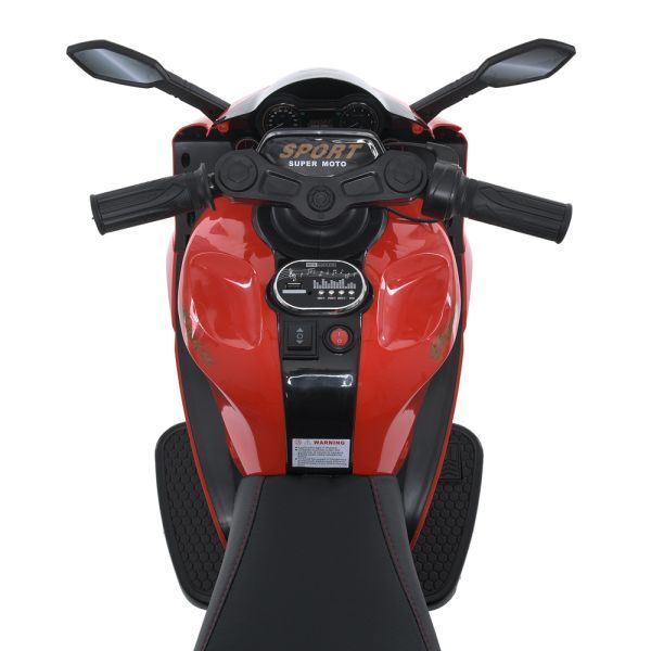 Дитячий мотоцикл Kawasaki Ninja M 5050ELR-3 на радіокеруванні, червоний, 2 мотори по 25W, EVA, шкіра, MP3, USB, світло та музика mp-337108 фото