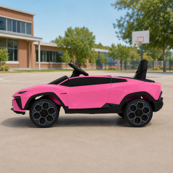 Дитячий електромобіль Lamborghini Lanzador Concept M 6293EBLR-8 рожевий, 4 мотори по 25W, EVA, шкіра, MP3, USB, Bluetooth mp-330362 фото