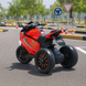 Дитячий мотоцикл Kawasaki Ninja M 5050ELR-3 на радіокеруванні, червоний, 2 мотори по 25W, EVA, шкіра, MP3, USB, світло та музика mp-337108 фото 4