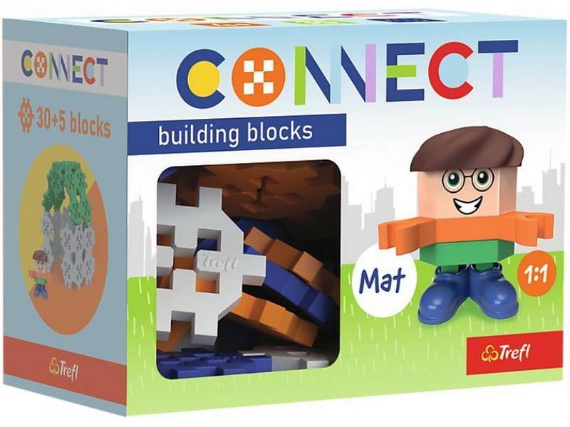 Конструктор Trefl Connect з ігровою фігуркою Mat, 35 елементів 62005 bab-396119 фото